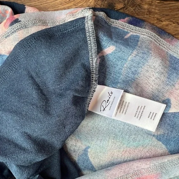 Rails Joelle Top Mock Neck Ruched Mesh Long Sleeve Top Medium Revolve - Picture 8 of 8